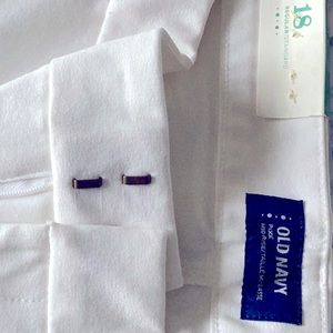 White slacks for summer!  NWT: Old Navy, Regular fit. Size 18